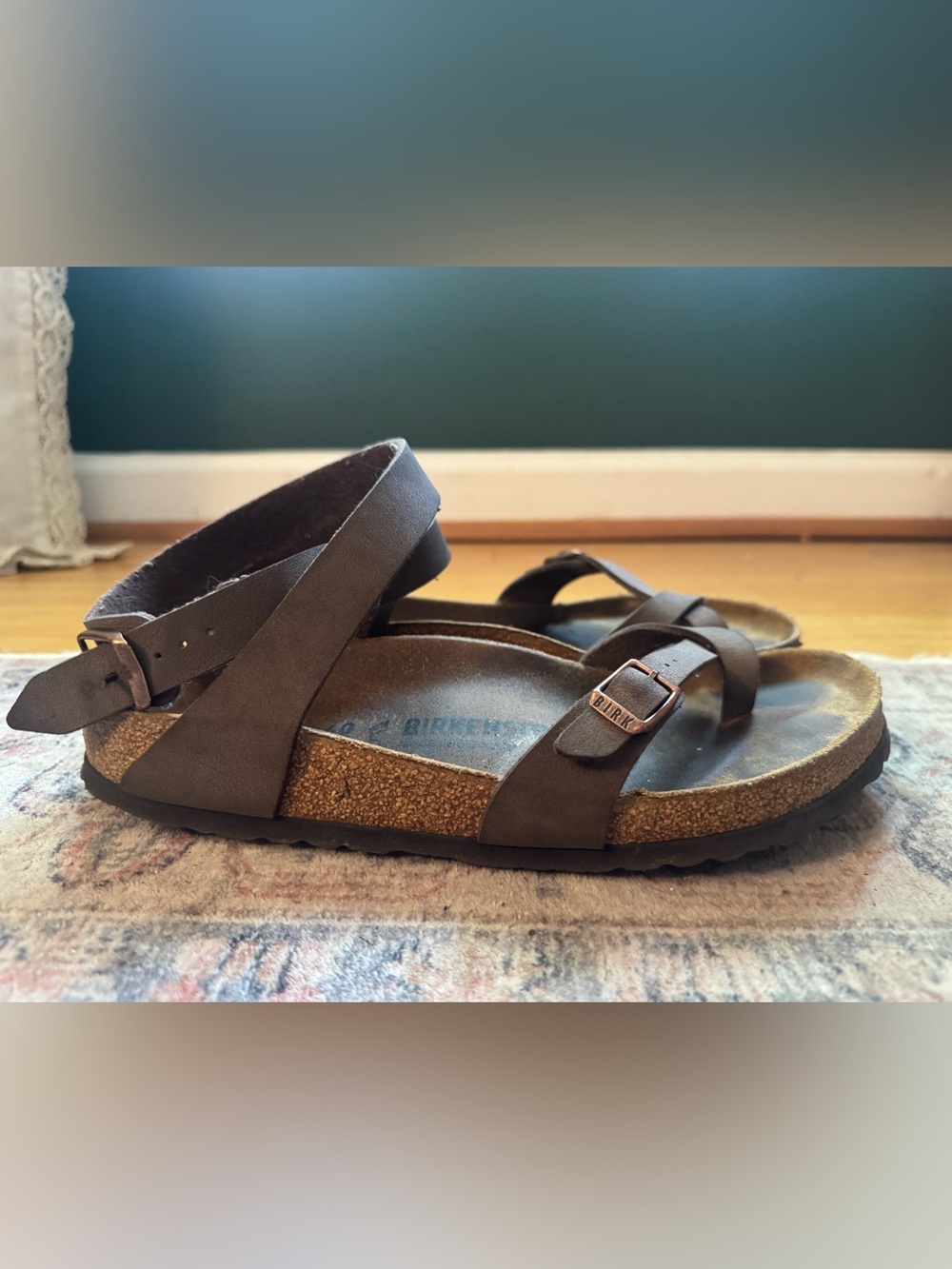 Birkenstock Brown Strappy Ankle Sandals - Picture 2 of 3